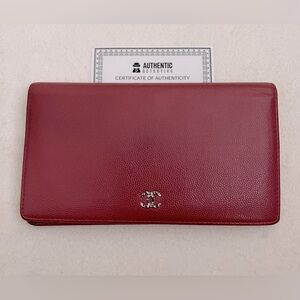 Authentic Preloved Chanel Bi-Fold Calfskin Pink Wallet COA included
